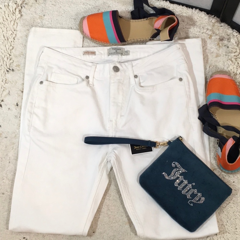 Topman white stretch skinny jeans
